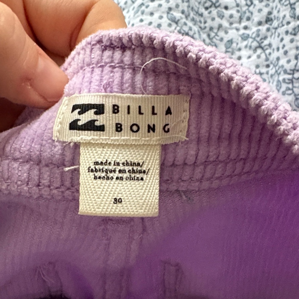 Billabong Lavender Corduroy Trousers